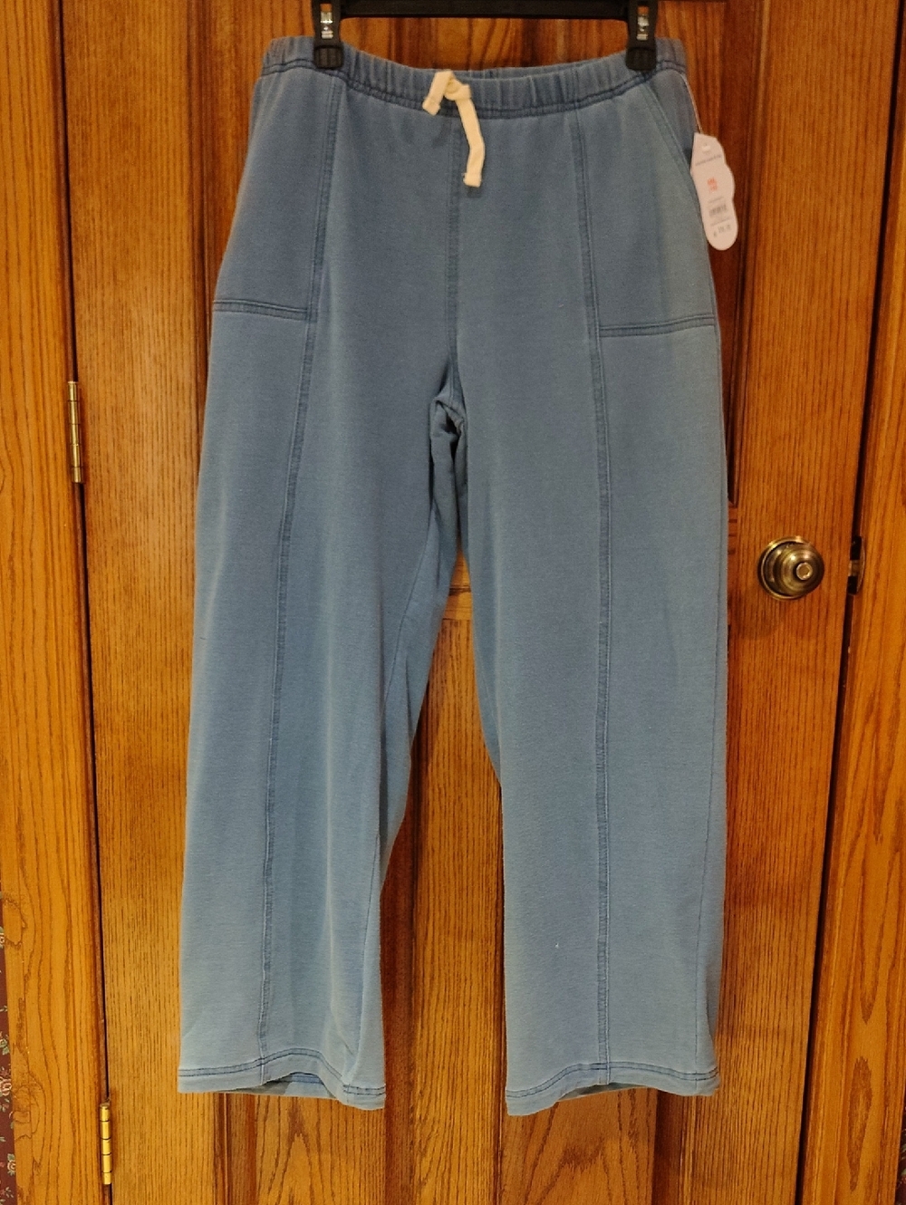 Girl's Soft Knit Medium Wash Drawstring Pants XXL (18) NWT